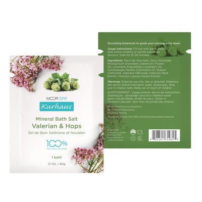 Kurhaus Mineral Bath Salt, Valerian & Hops